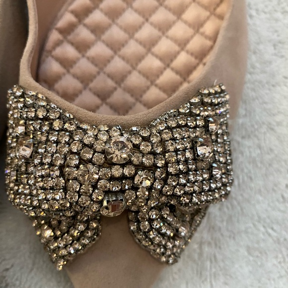 Tory Burch Esme Crystal Suede Flat Sz 10 NWOB - Picture 3 of 5